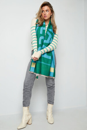 Happy scarf - blue / green h5 Picture3